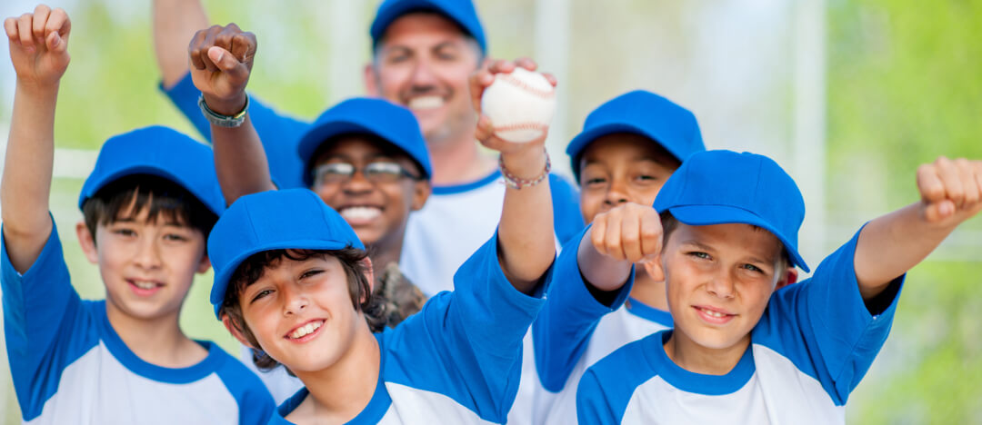 Baseball Team in Blue